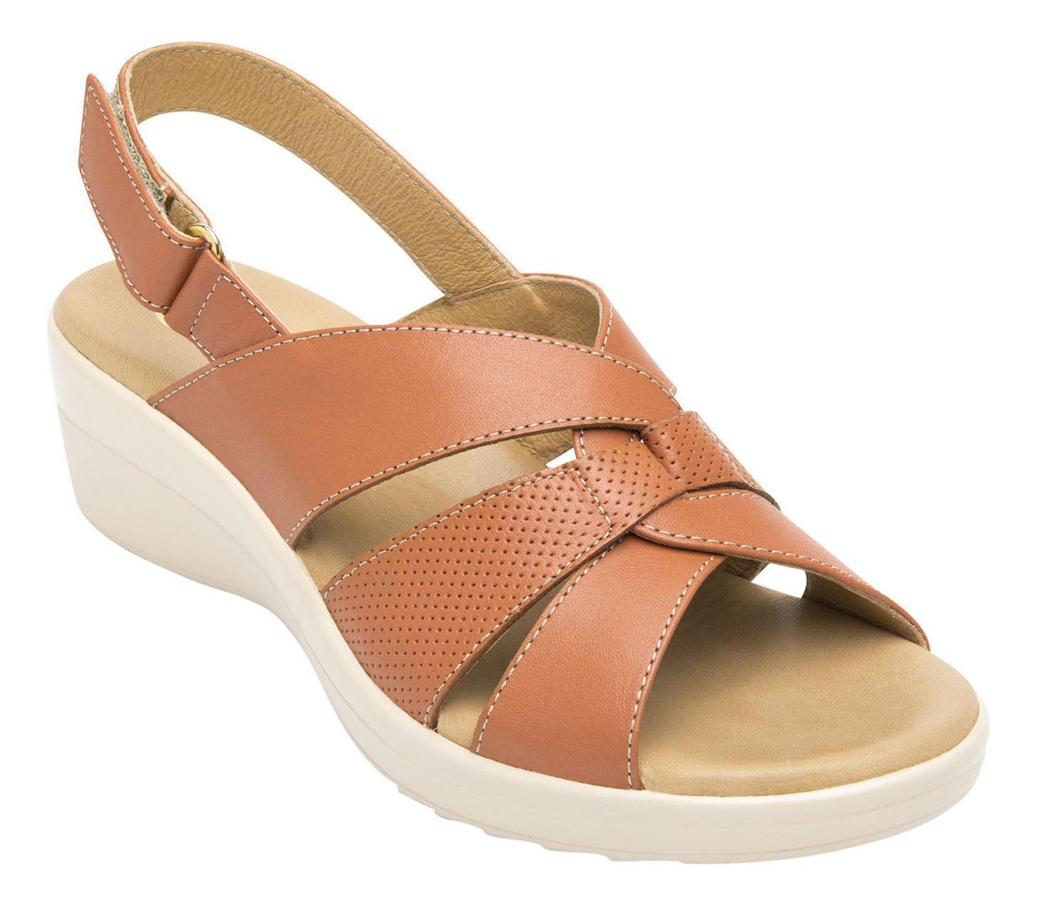 Sandalia Mujer Cuero Amapola Rosa Flexi-1