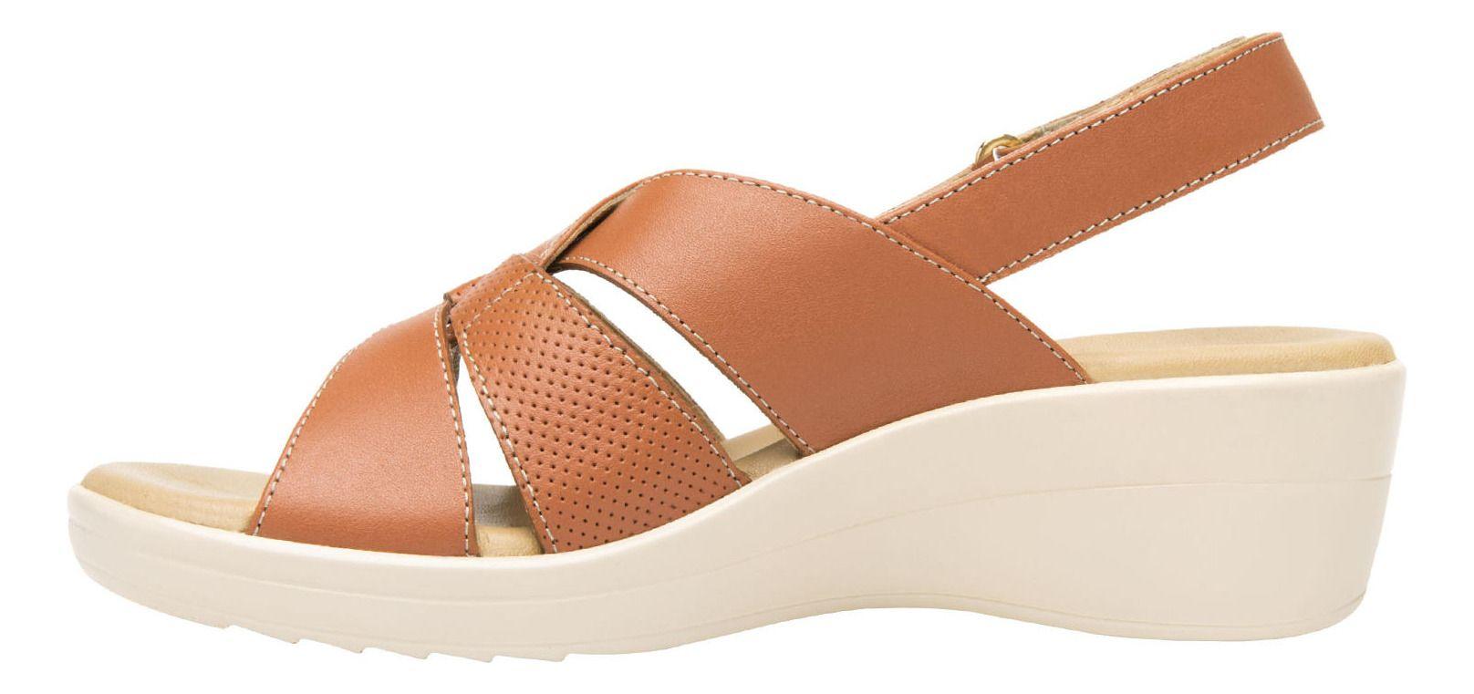 Sandalia Mujer Cuero Amapola Rosa Flexi-3