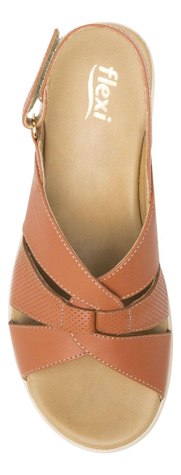 Sandalia Mujer Cuero Amapola Rosa Flexi-5