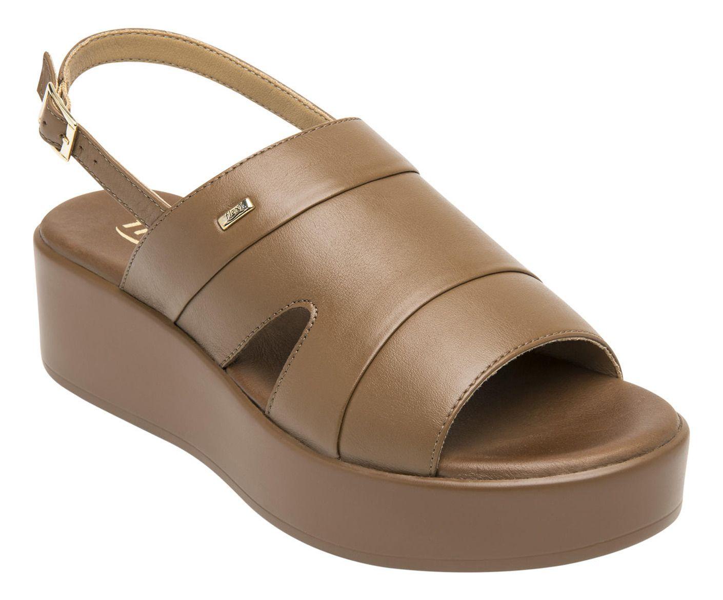Sandalia Mujer Cuero Xandra Cafe Flexi-1