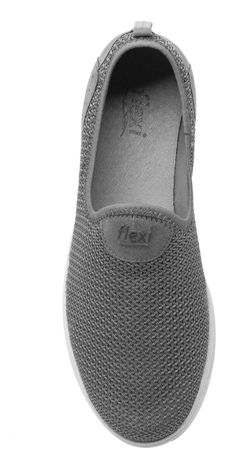 Zapatilla Mujer Grecya 104901 Gris Flexi-4