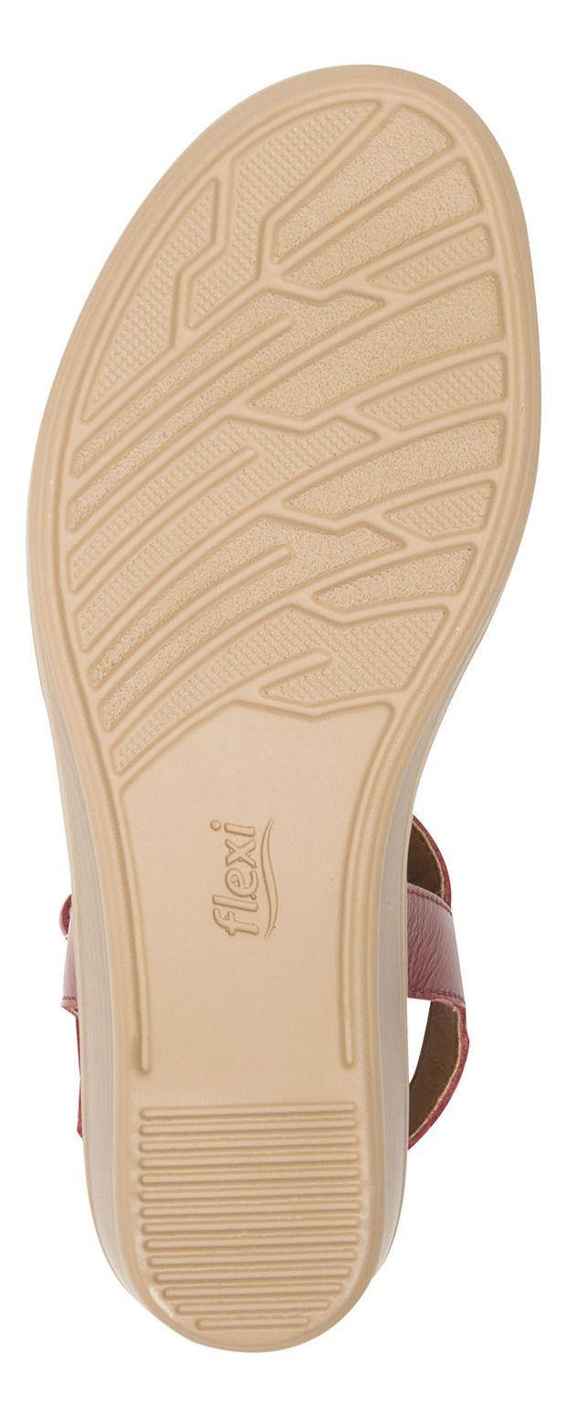 Sandalia Mujer Cuero Zura Rojo Flexi-2