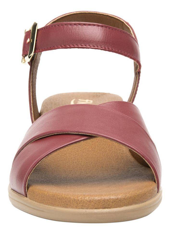 Sandalia Mujer Cuero Zura Rojo Flexi-6