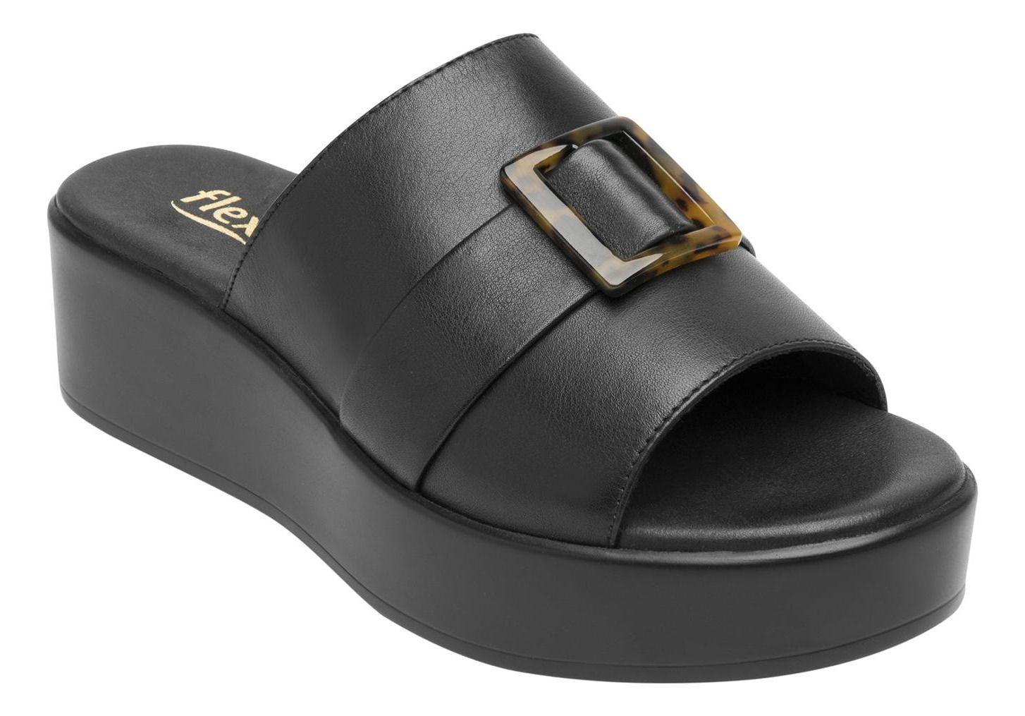 Sandalia Mujer Cuero Xandra Negro Flexi-8