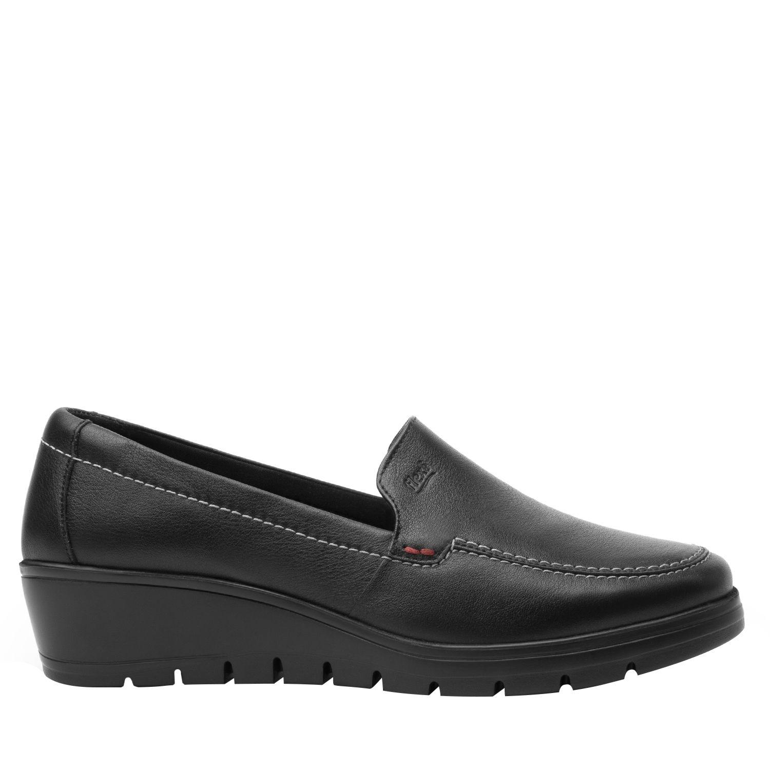 Zapato Mujer Cuero Cataleya Negro Flexi-0