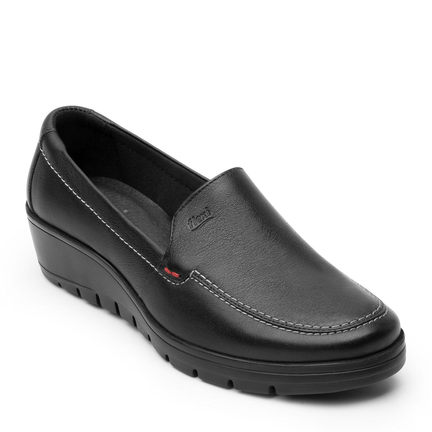 Zapato Mujer Cuero Cataleya Negro Flexi-1