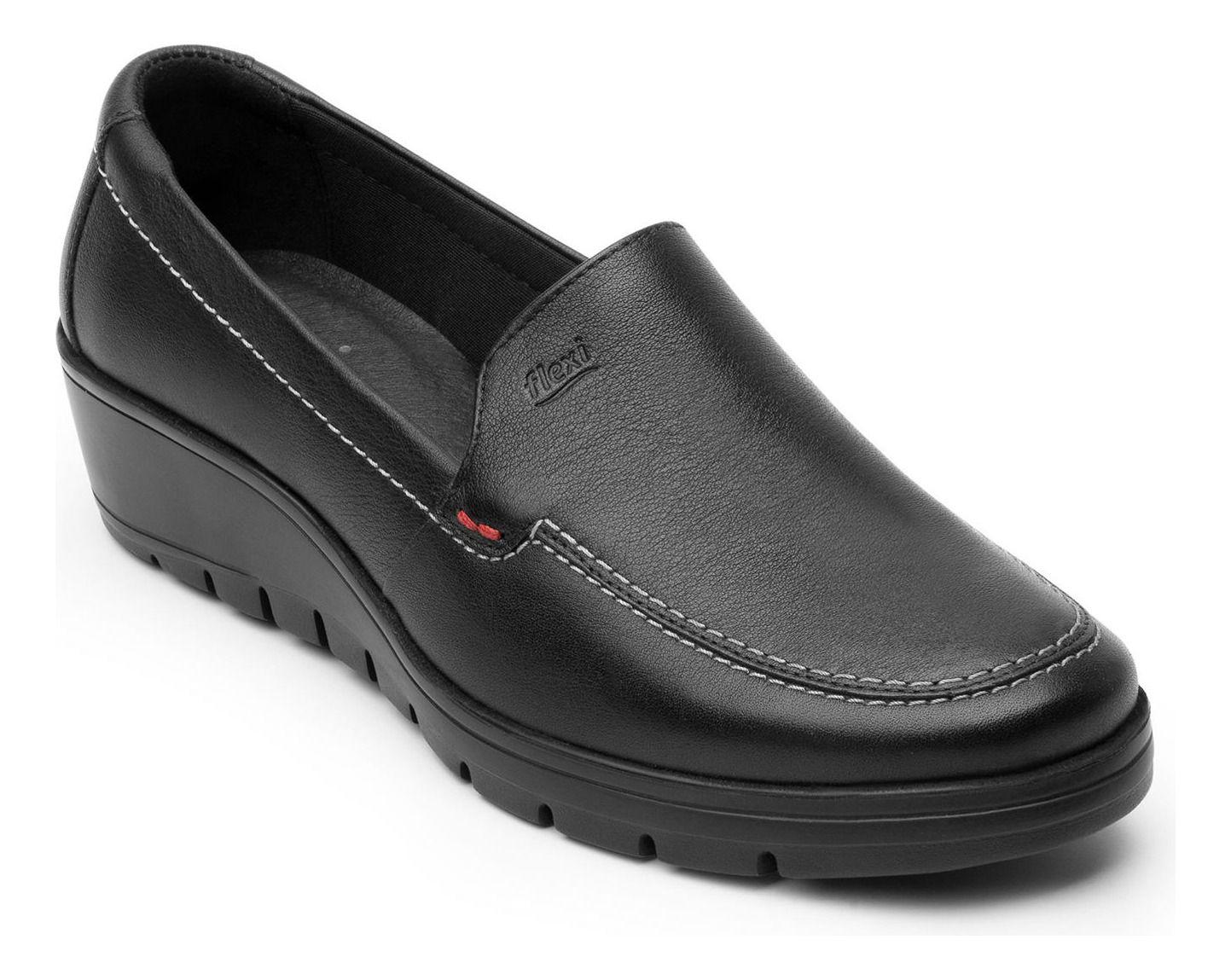 Zapato Mujer Cuero Cataleya Negro Flexi-7