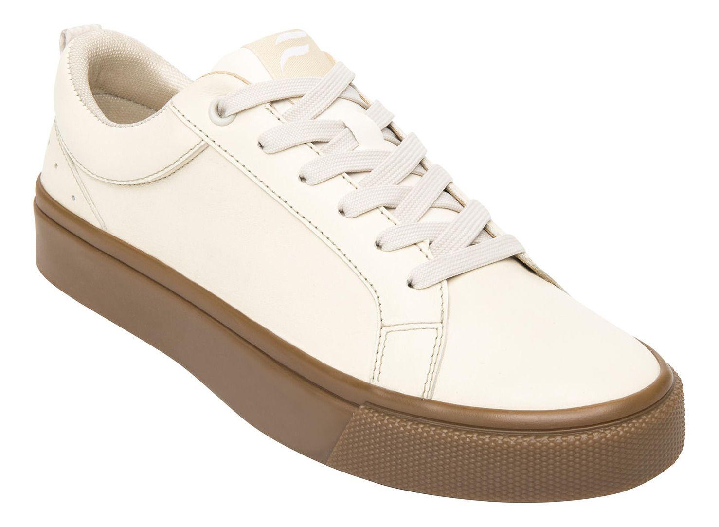 Zapatilla Mujer Cuero Nikia 120201 Blanco Crema Flexi-1
