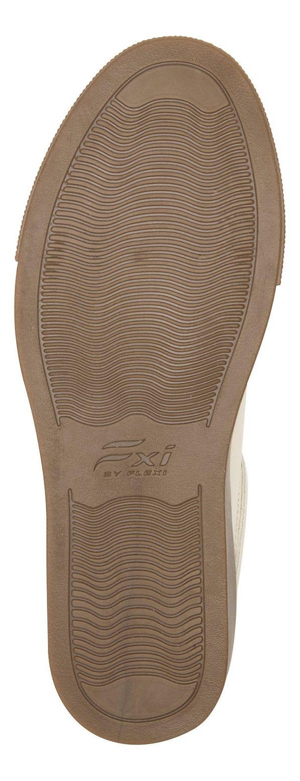Zapatilla Mujer Cuero Nikia 120201 Blanco Crema Flexi-5