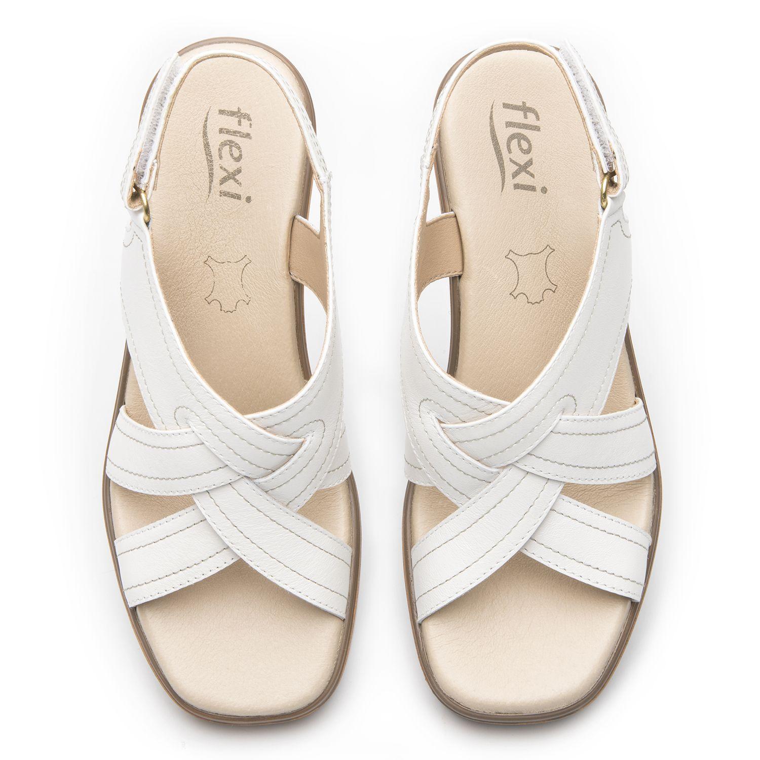 Sandalia Mujer Kaia 133504 Blanca Flexi-5