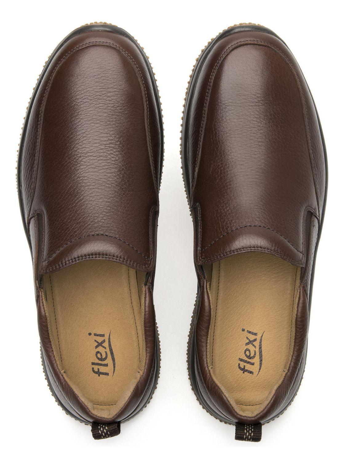 Zapato Hombre Cuero Flyer 410703 Nogal Flexi-5