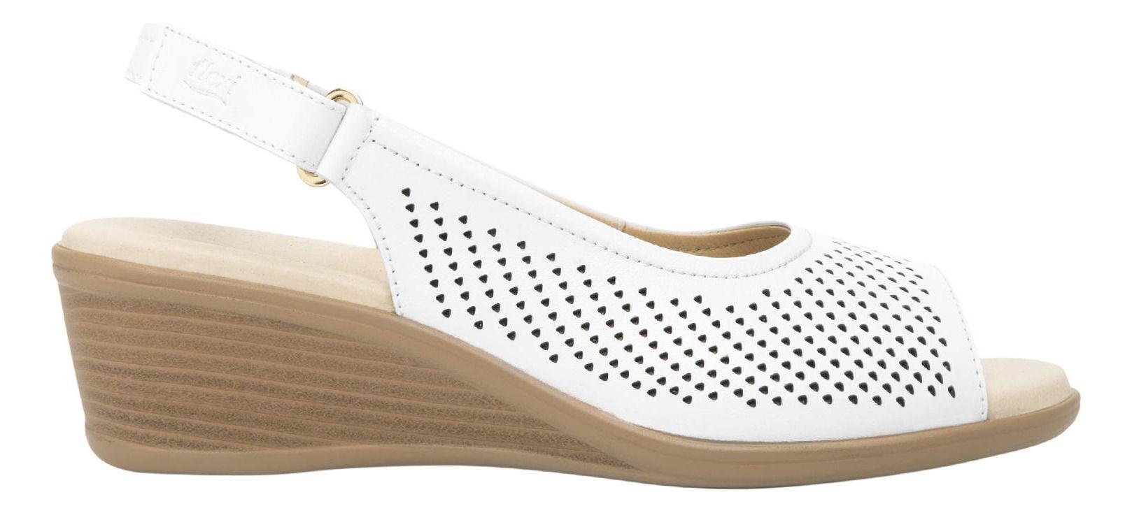 Sandalia Mujer Cuero Zura Blanco Flexi-0