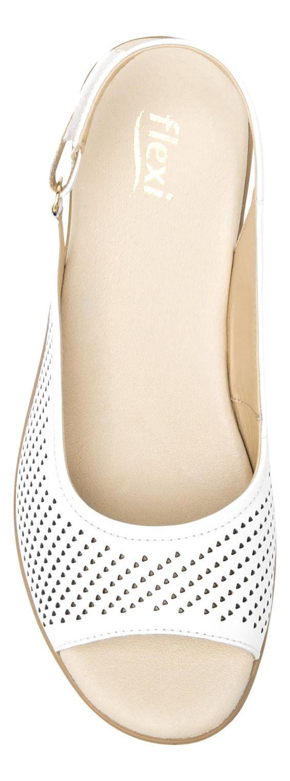 Sandalia Mujer Cuero Zura Blanco Flexi-4