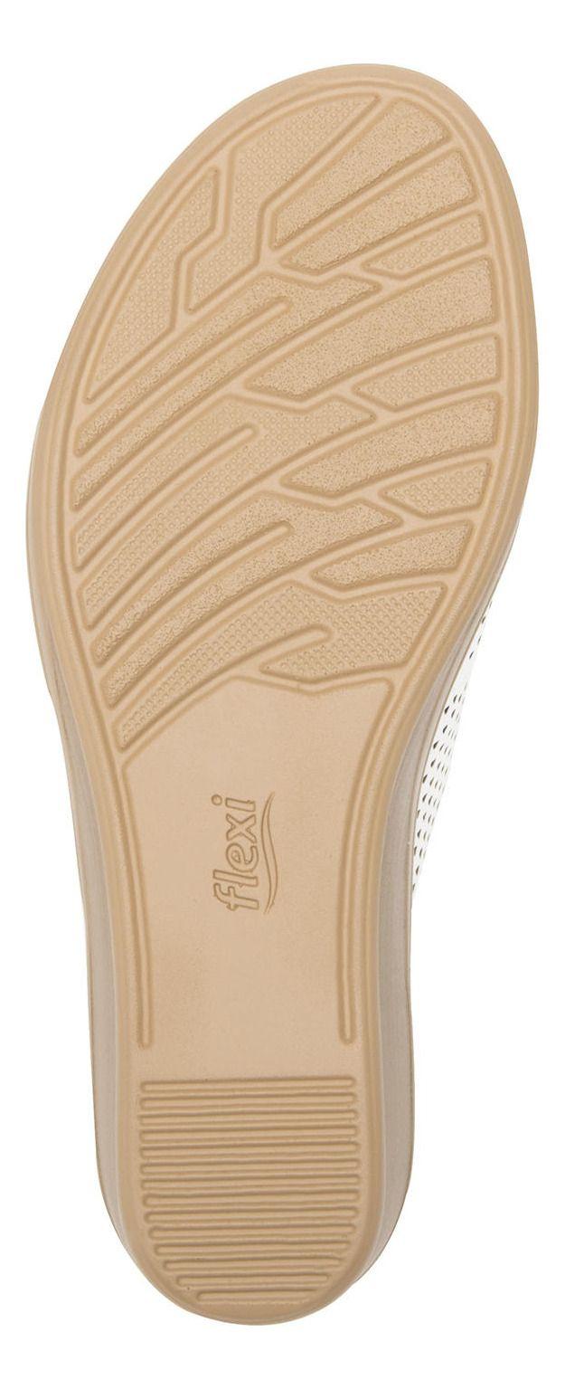 Sandalia Mujer Cuero Zura Blanco Flexi-5