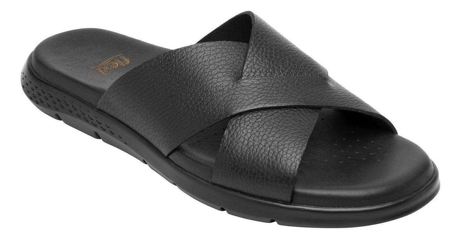 Sandalia Hombre Cuero Odin Negro Flexi-1