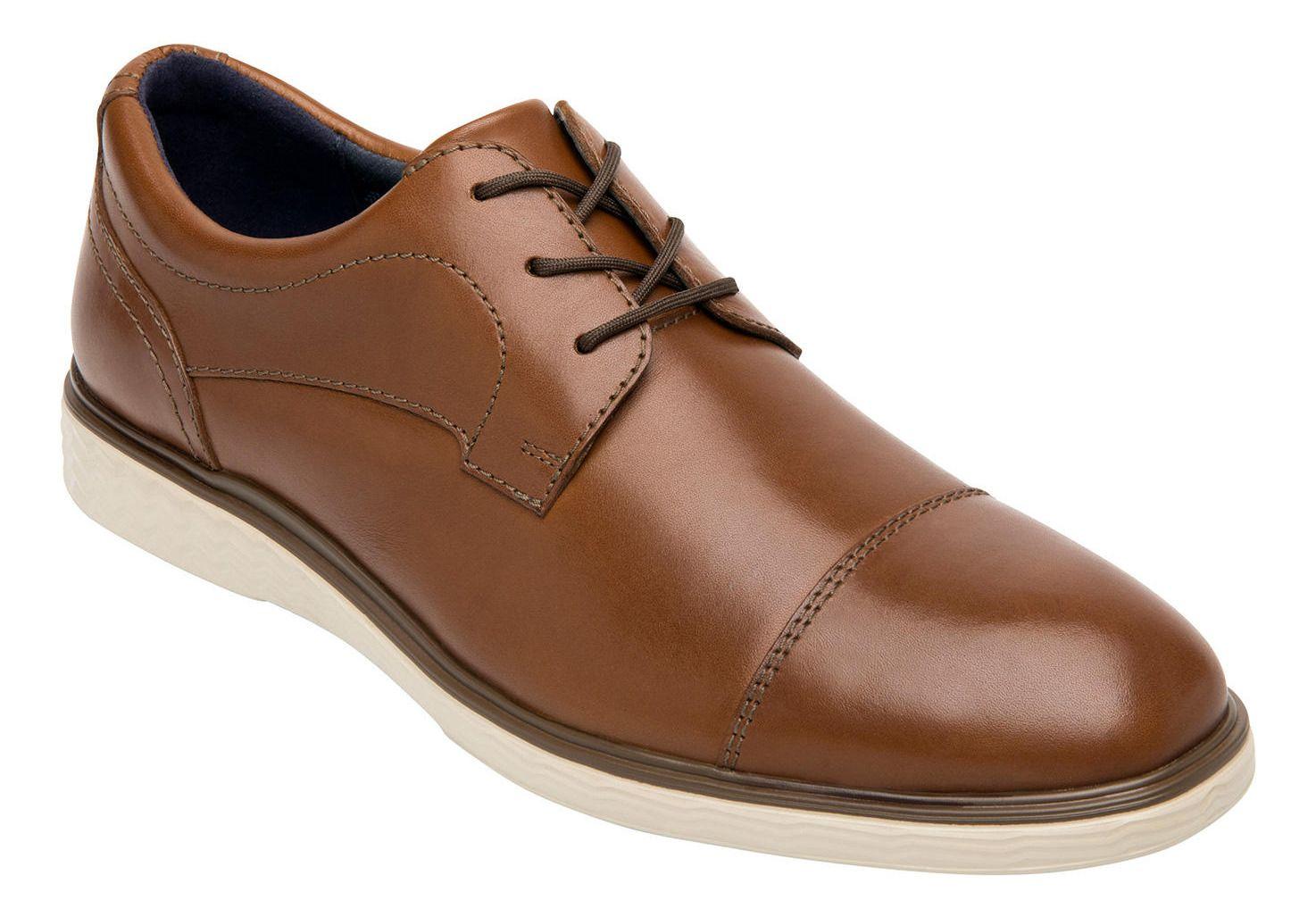 Zapato Hombre Cuero Titanium Café Flexi-0