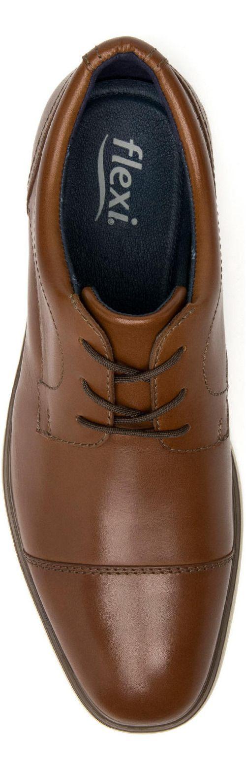 Zapato Hombre Cuero Titanium Café Flexi-6