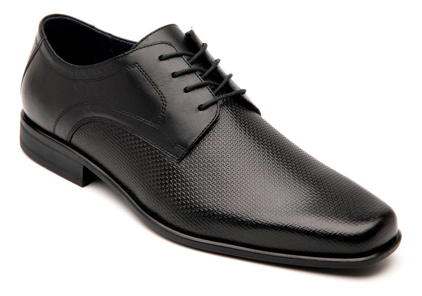 Zapato Hombre Cuero Salamanca Negro Flexi-1
