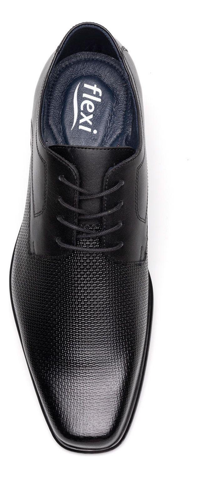 Zapato Hombre Cuero Salamanca Negro Flexi-5