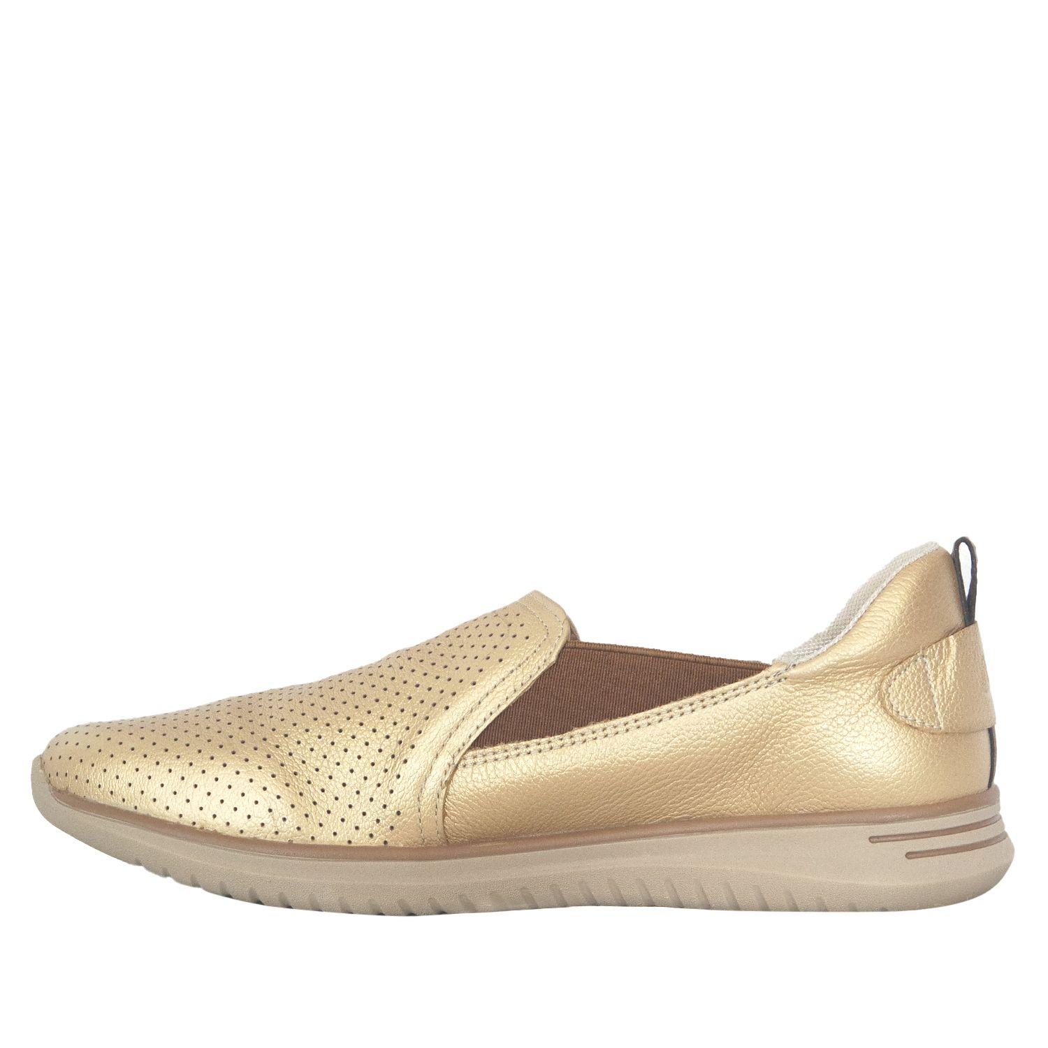 Zapatilla Mujer Beth 107601 Dorada Flexi-2