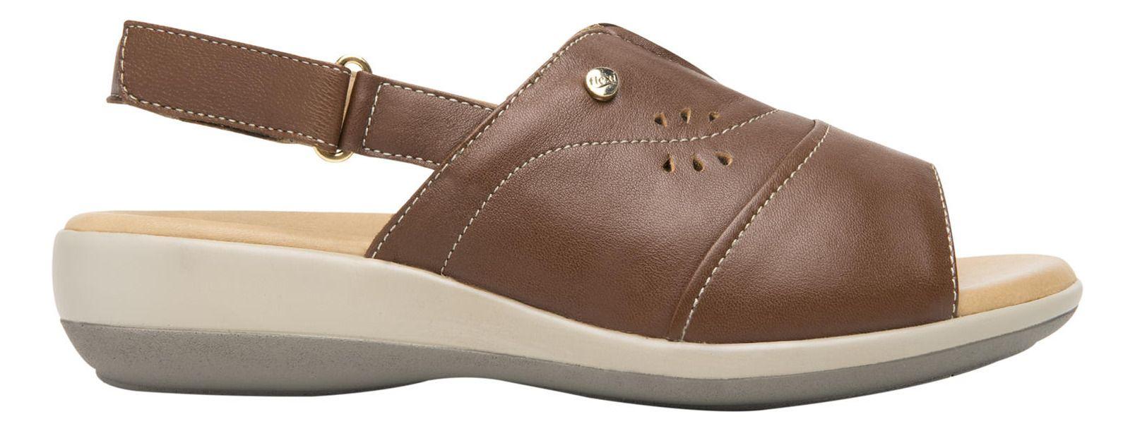 Sandalia Mujer Cuero Gaia Cafe Flexi-0