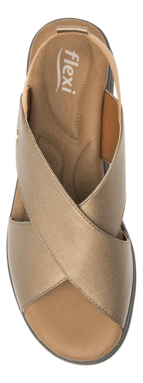 Sandalia Mujer Cuero Dariana Café Flexi-4