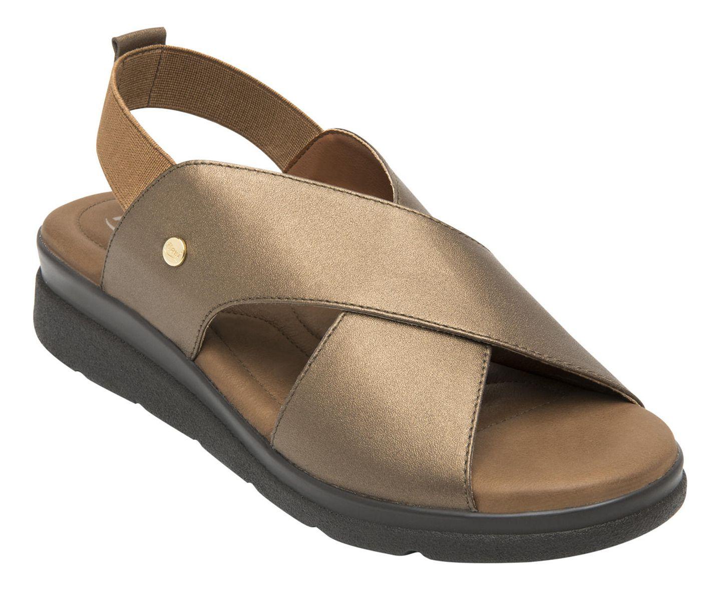 Sandalia Mujer Cuero Dariana Café Flexi-6