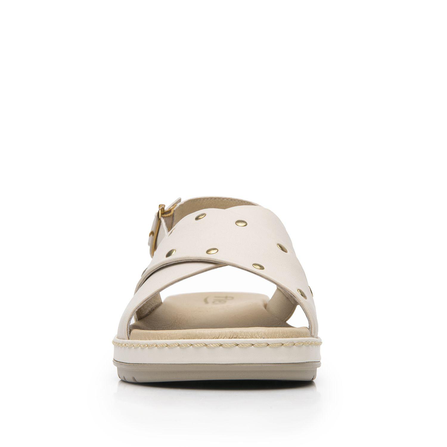 Sandalia Mujer Peonia 100233 Blanco Crema Flexi-3