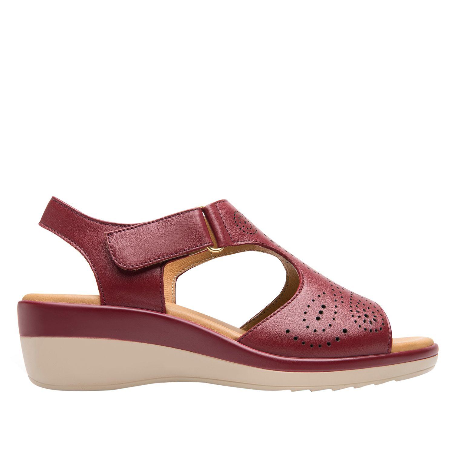 Sandalia Mujer Amapola 116013 Burdeo Flexi-0