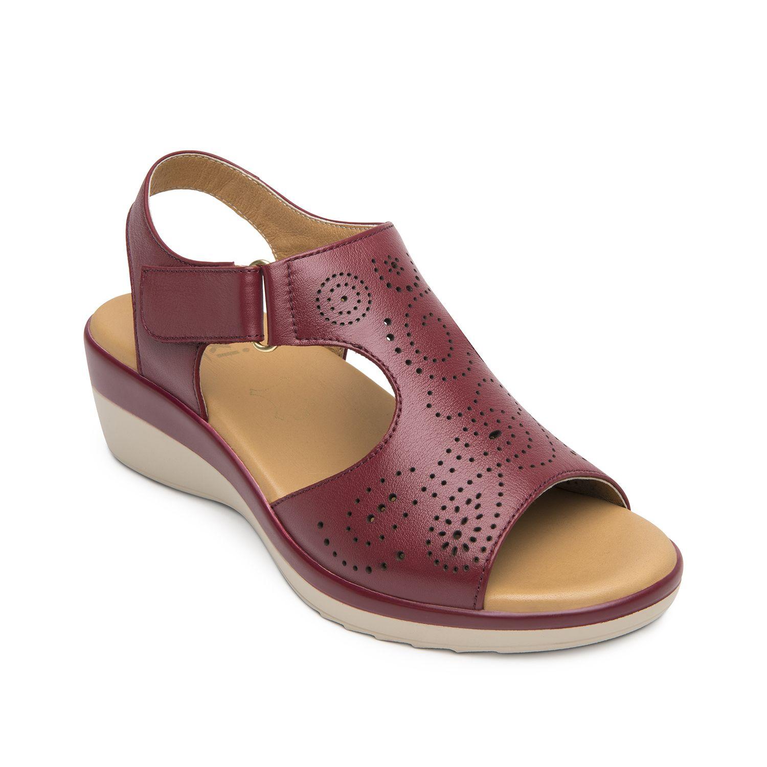 Sandalia Mujer Amapola 116013 Burdeo Flexi-1