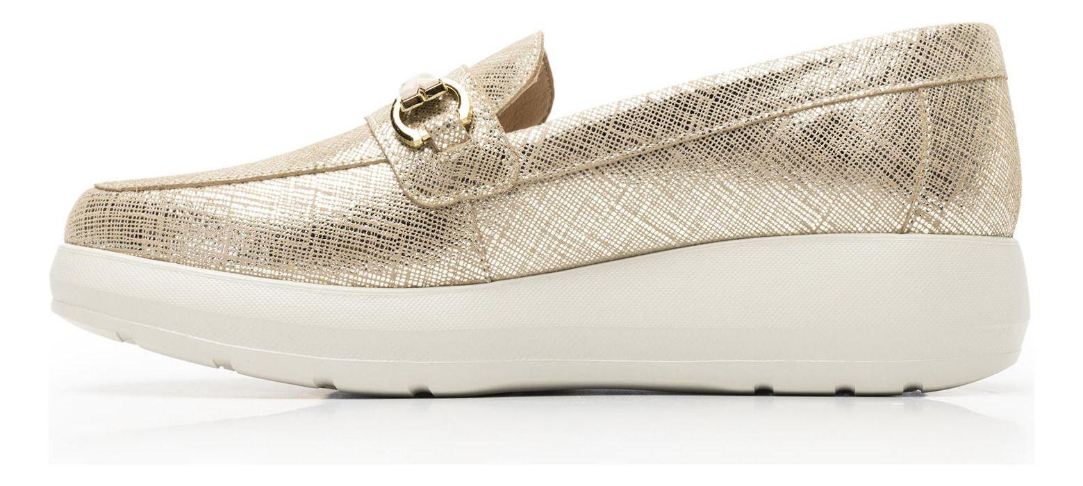 Mocasín Mujer Edith 126706 Dorada Flexi-3