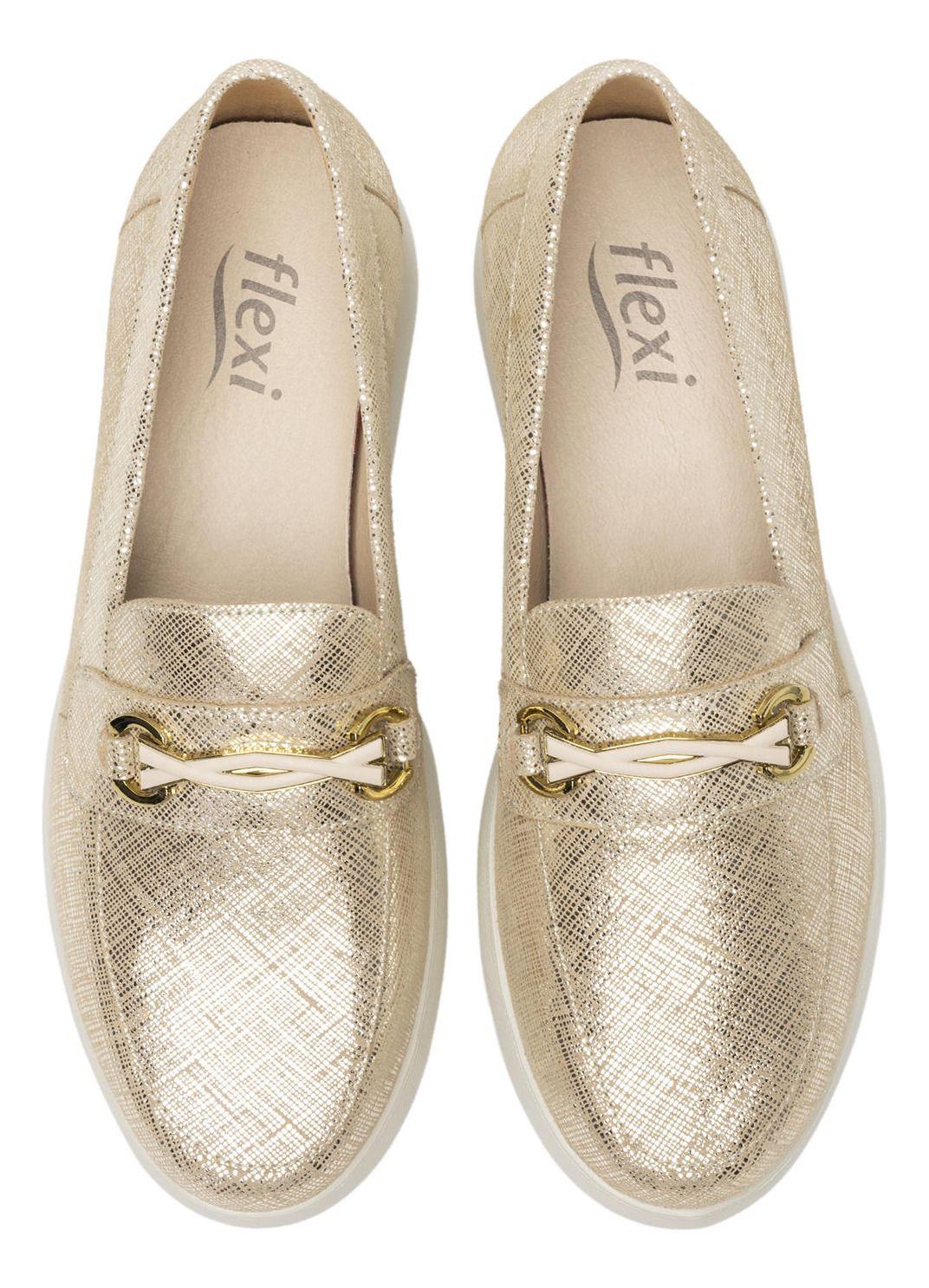Mocasín Mujer Edith 126706 Dorada Flexi-6