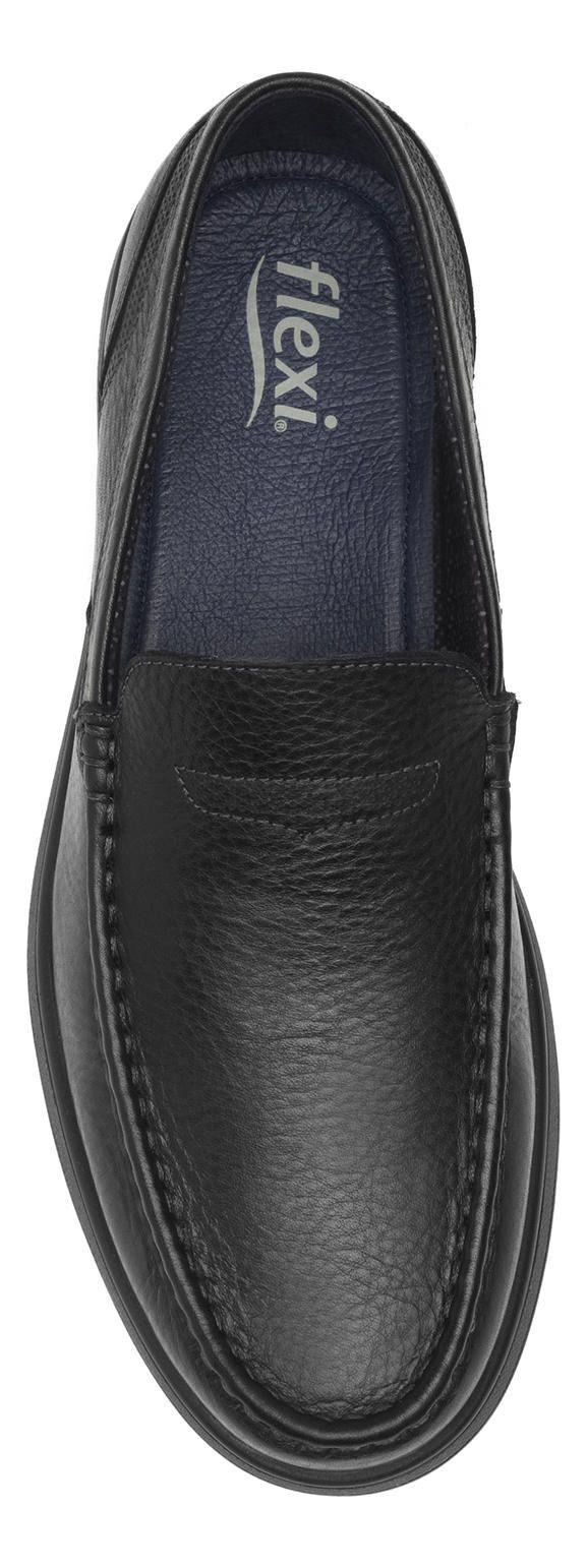 Mocasín Hombre Cuero Juko Negro Flexi-5