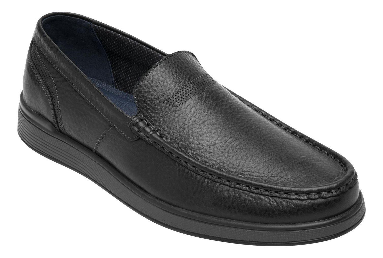 Mocasín Hombre Cuero Juko Negro Flexi-5