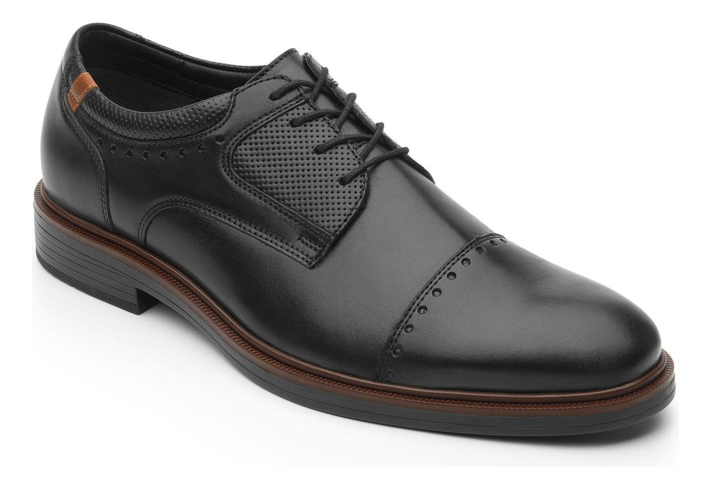 Zapato Hombre Cuero Parker Negro Flexi-1