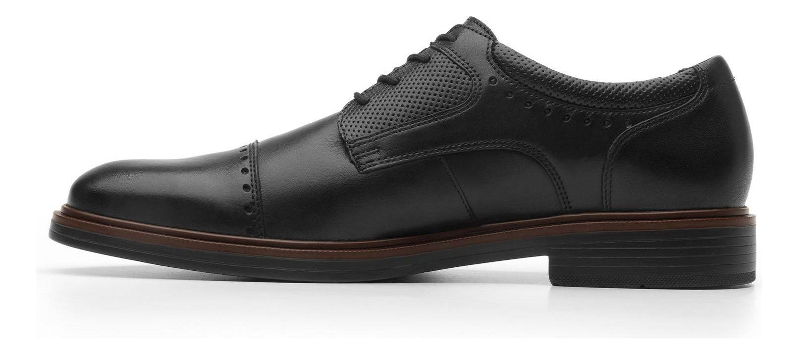 Zapato Hombre Cuero Parker Negro Flexi-2