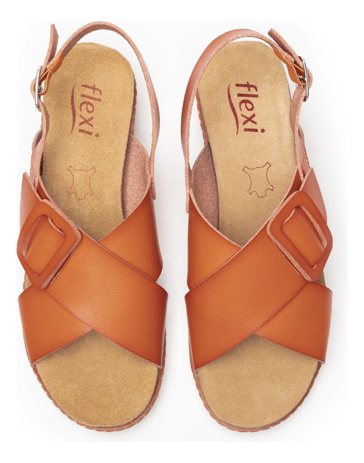 Sandalia Mujer Cassia 129501 Naranja Flexi-5