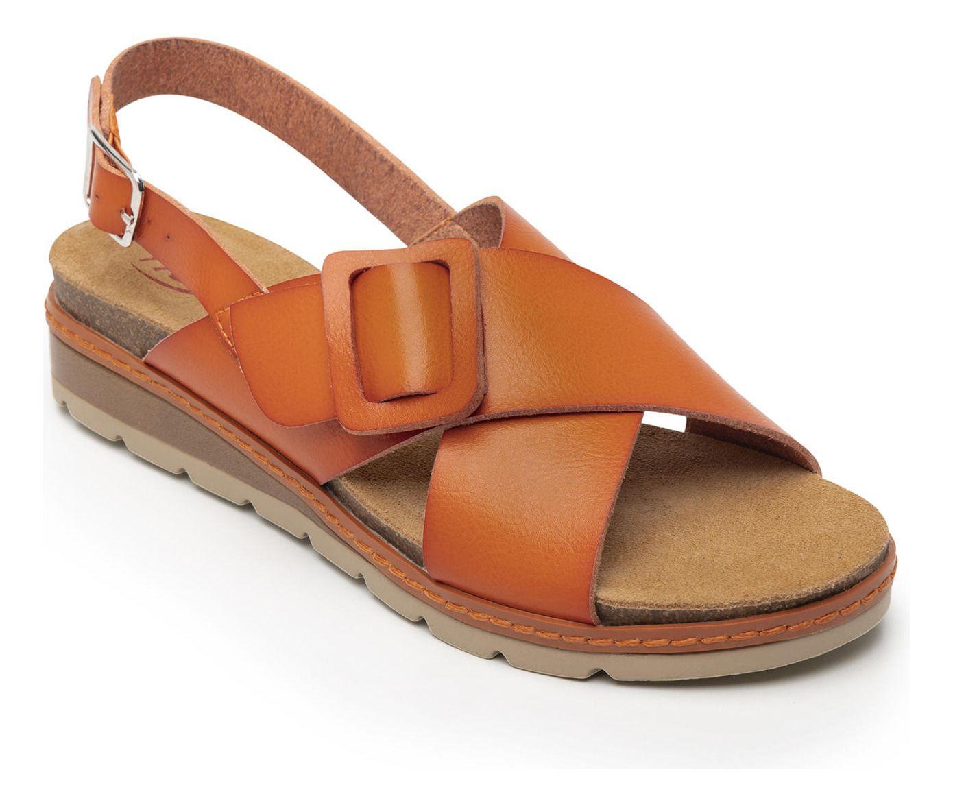 Sandalia Mujer Cassia 129501 Naranja Flexi-1