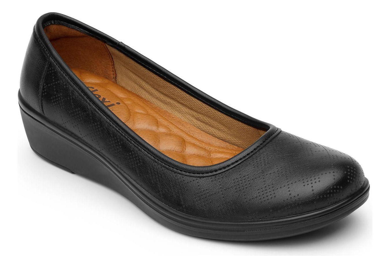 Zapato Mujer Castaña 45602 Negro Flexi-2