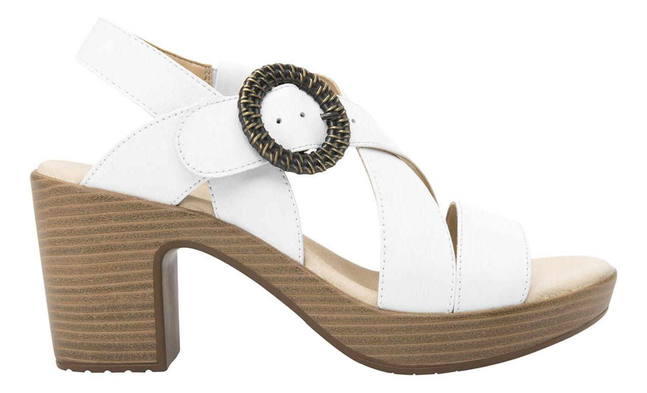 Sandalia Mujer Cuero Lory Blanco Flexi-0