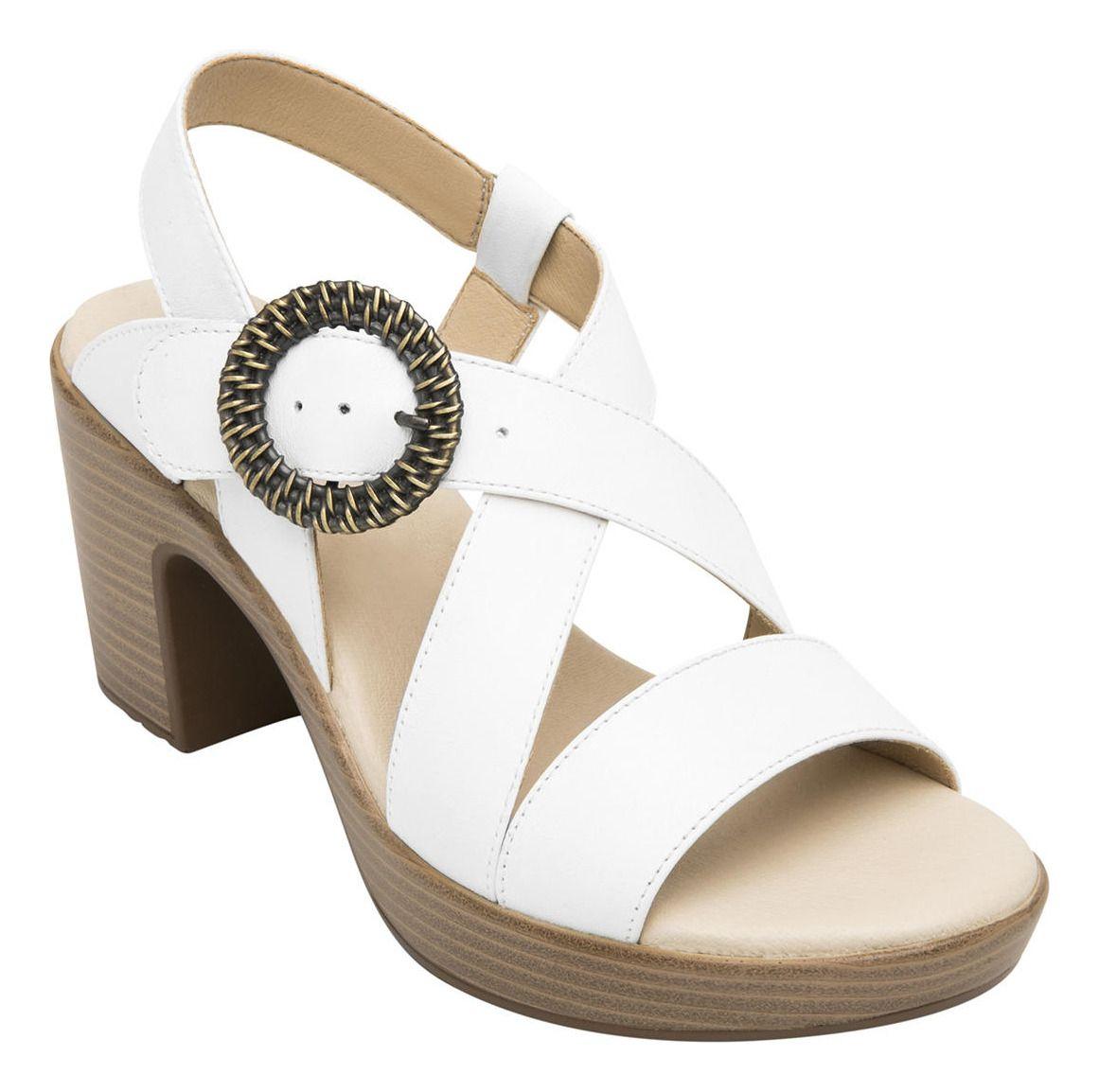 Sandalia Mujer Cuero Lory Blanco Flexi-1