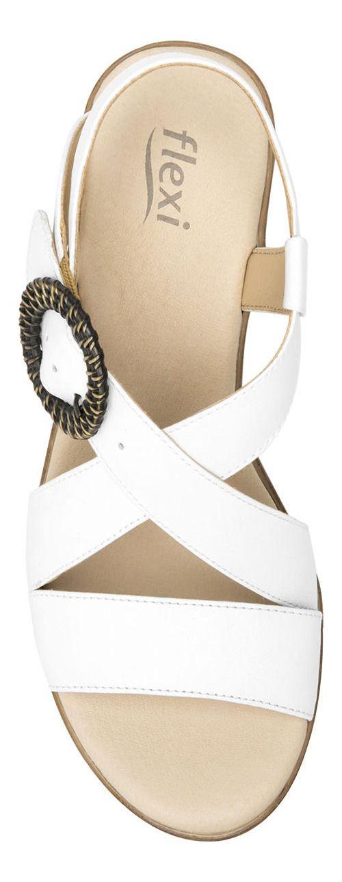 Sandalia Mujer Cuero Lory Blanco Flexi-2