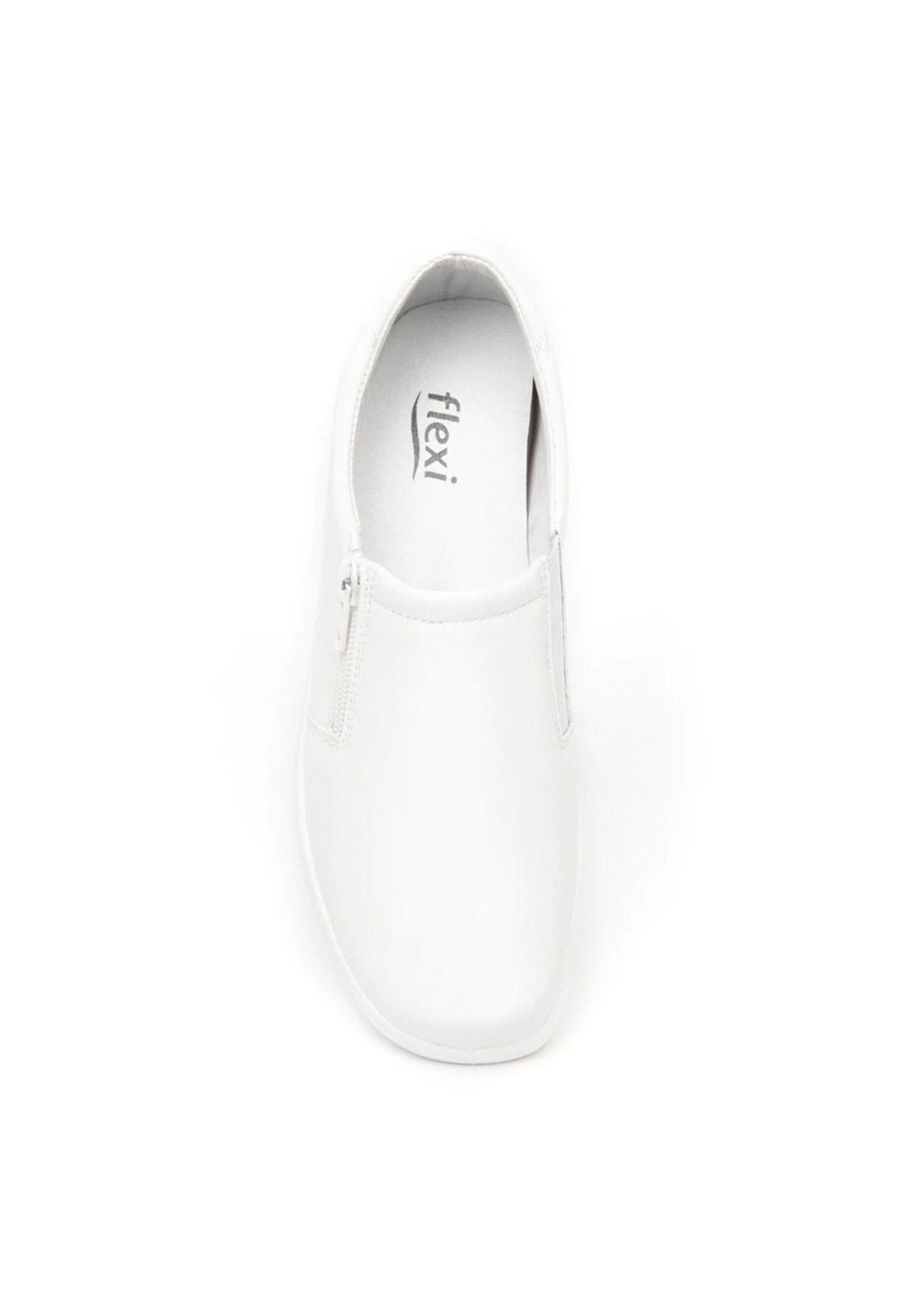 Zapato Mujer Cuero Ofelia Blanco Flexi-6
