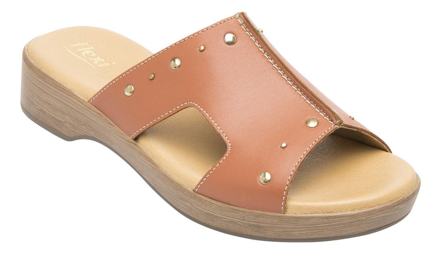 Sandalia Mujer Cuero Doha Rosa Flexi-1