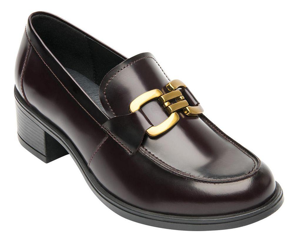 Zapato Mujer Cuero Neisi Rojo Osc. Flexi-1