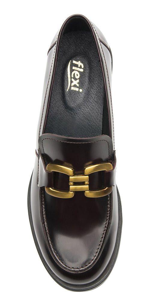 Zapato Mujer Cuero Neisi Rojo Osc. Flexi-6