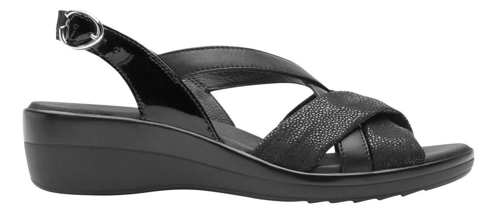 Sandalia Mujer Cuero Amapola Negro Flexi-0