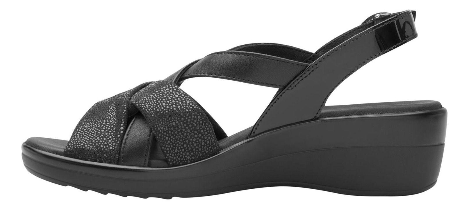 Sandalia Mujer Cuero Amapola Negro Flexi-2