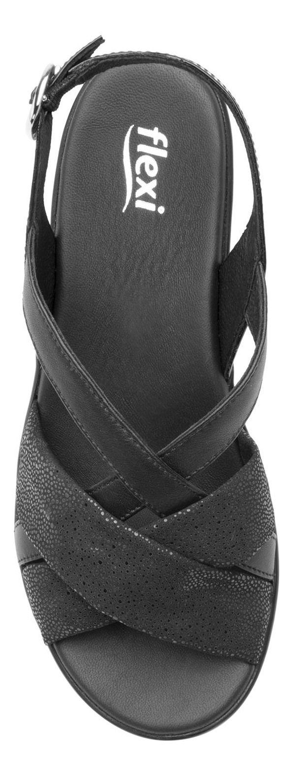 Sandalia Mujer Cuero Amapola Negro Flexi-5
