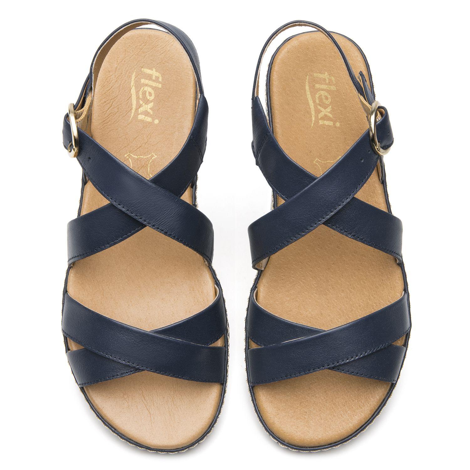 Sandalia Mujer Peonia 100227 Azul Marino Flexi-5